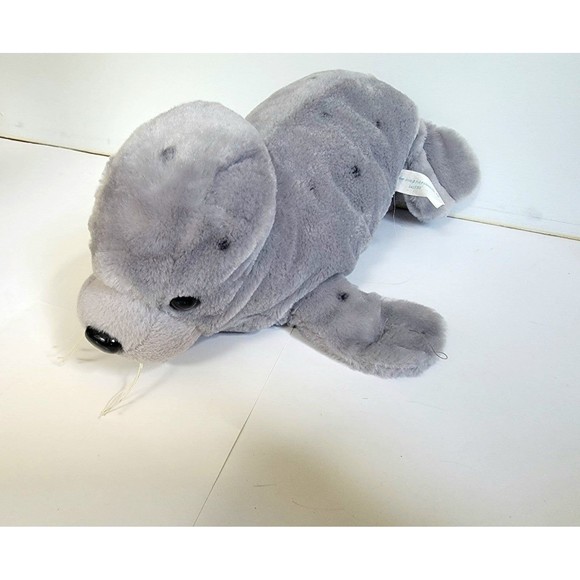 Wish Pets Gray Spotted Seal Sally Sue Stuffed Animal Plush 15" & Fiesta Otter - Picture 2 of 8